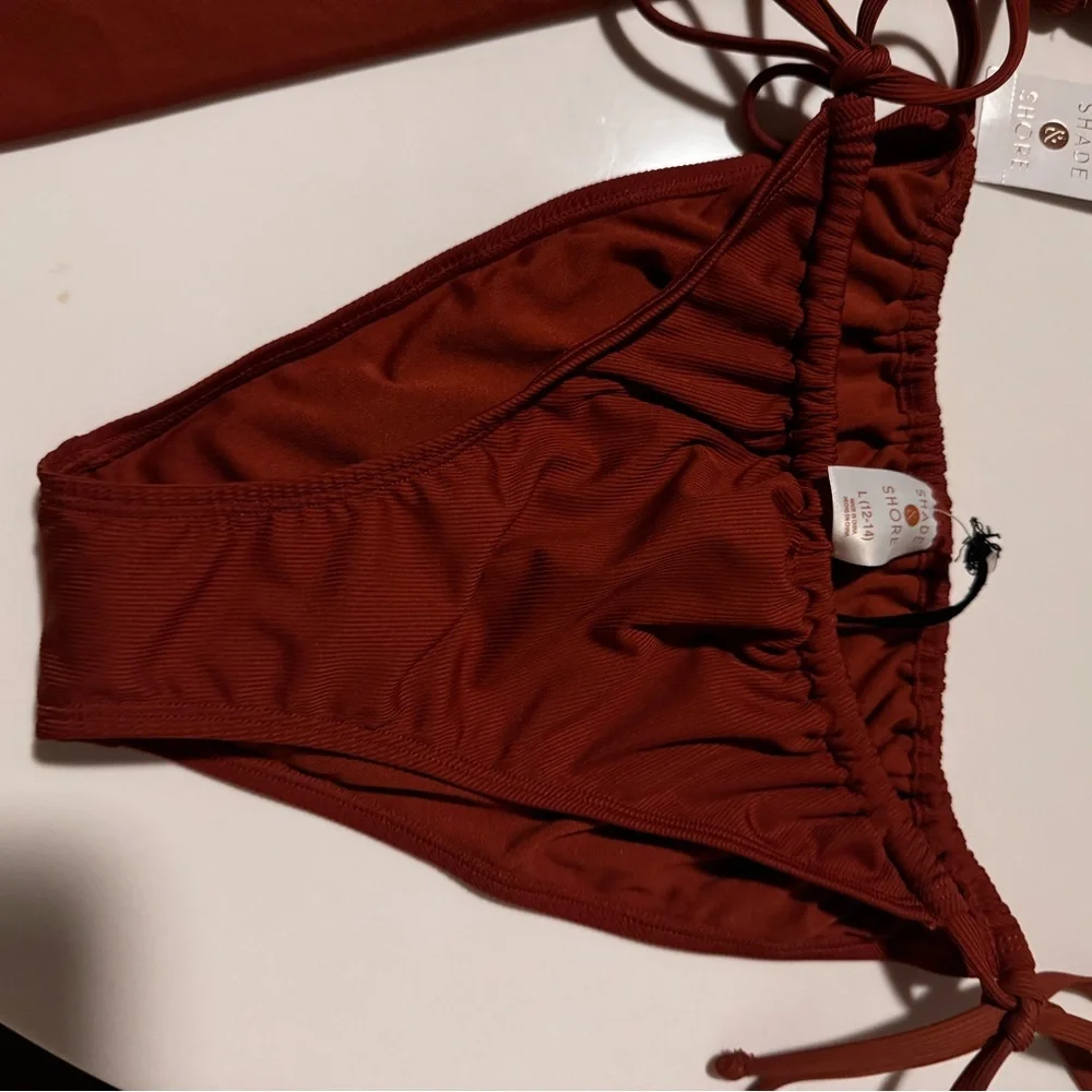 Women’s Rust Red Bikini Set with Skirt - Shade And Shore